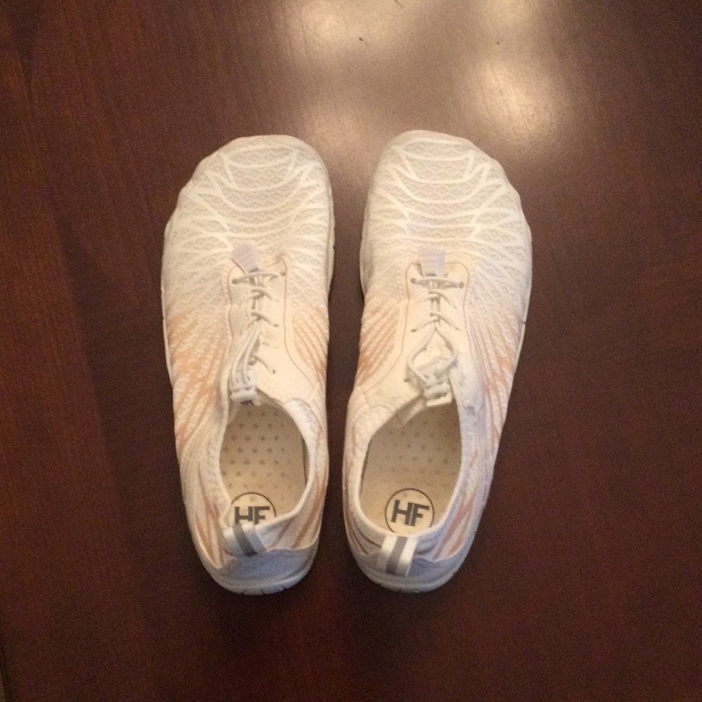 White and Pink Hike Footwear Shoes